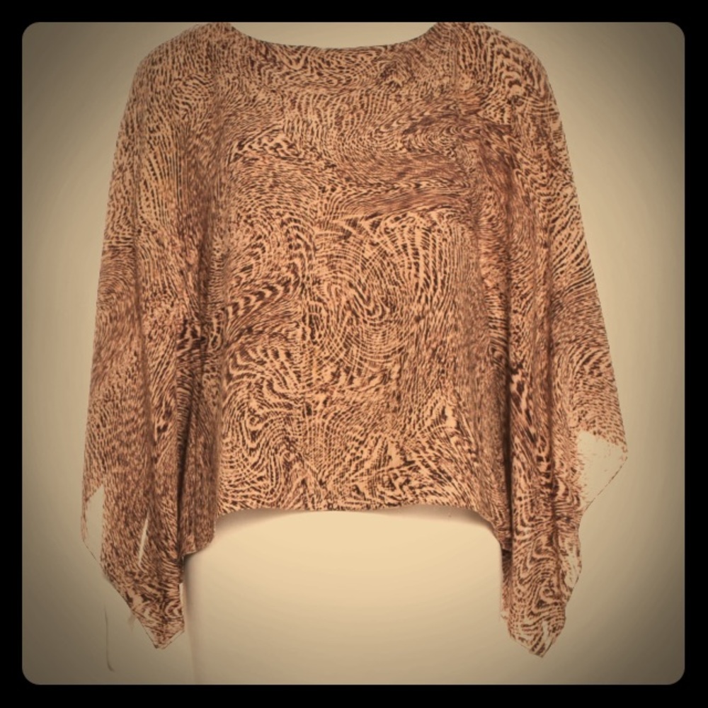 Alice + Olivia abstract print silk blend top